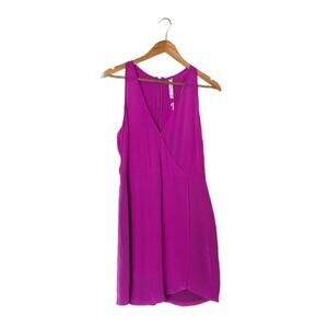 Rory Beca Silk Mini Dress Size Medium Pink Fuschia Sexy V Neck NWT